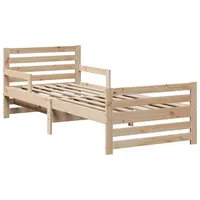 VidaXL Ausziehbares Bettgestell für Kinder Braun 80 x 130