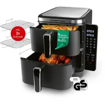 GOURMETmaxx FryUp Vertikale Doppelkammer Schwarz 15472