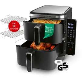 GOURMETmaxx FryUp Vertikale Doppelkammer Schwarz 15472
