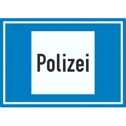 Richtzeichen Polizei Symbol Aufkleber A1 (594x841mm)