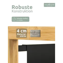 holz4home Getränkekistenregal 56 x 32 x 153 cm Braun/Schwarz