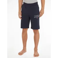 Schlafshorts "SHORT HWK", Herren, Gr. XXL (56), N-Gr, blau (desert, sky, (dunkelblau)), Sweatware, Obermaterial: 50% Baumwolle, 50% Polyester, TOMMY HILFIGER UNDERWEAR, meliert, körpernah ca. Mitte Oberschenkel, Hosen, mit Tommy Hilfiger Markenlogo-Schriftzug