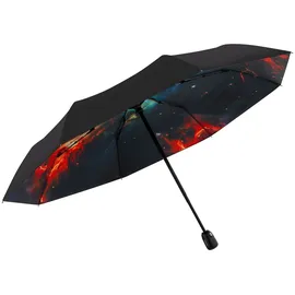 Doppler Modern.Art Automatischer Regenschirm, mehrfarbiges Nebula-Design