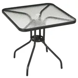 Okwish Gartentisch 76 x 76 x 72 cm Schwarz