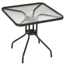 Okwish Gartentisch 76 x 76 x 72 cm Schwarz