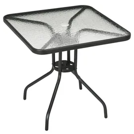 Okwish Gartentisch 76 x 76 x 72 cm Schwarz