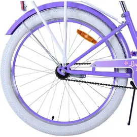 Volare Kinderfahrrad Lovely Fahrrad für Mädchen 26 Zoll in Lila für sicheren Fahrspaß - Weiß