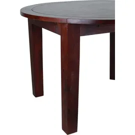 MiaMöbel Esstisch Cherry 120cm rund - ausziehbar Massivholz Pinie