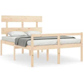 vidaXL Seniorenbett mit Kopfteil Massivholz