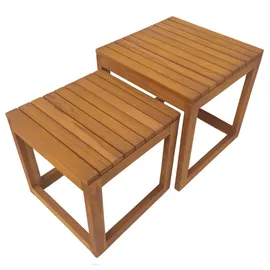 Mr. Deko Gartentisch 2er Set 0 x 0 x 0 cm Braun