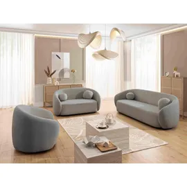 s-style möbel Cocktailsessel Roundi Bouclé 90 x 76 x 80 cm Grau