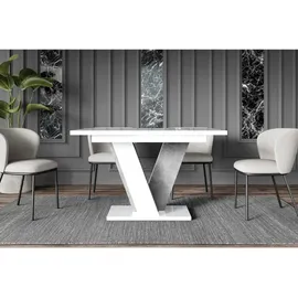 altdecor INEY 120-160 x 90 x 75 cm hochglanz weiß