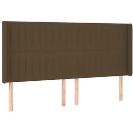 vidaXL Boxspringbett mit Matratze & LED Dunkelbraun 180x200 cm Stoff