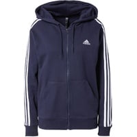 Adidas Essentials 3-Streifen French Terry Regular Kapuzenjacke Legend Ink / White S