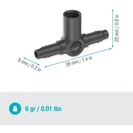 Gardena Micro-Drip-System T-Stück 4,6 mm schwarz