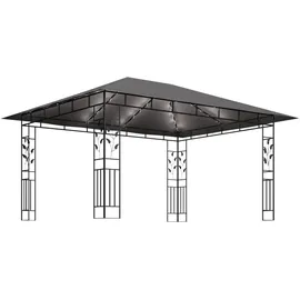 vidaXL Pavillon 4 x 3 m inkl. Moskitonetz Anthrazit