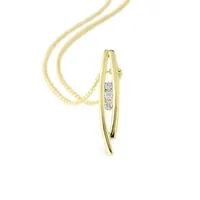 Orolino Kette mit Anhänger »Gold 585 mit 3 natürlichen Brillanten zus. 0,10ct.«, 78587539-0 gelb 0,10 ct