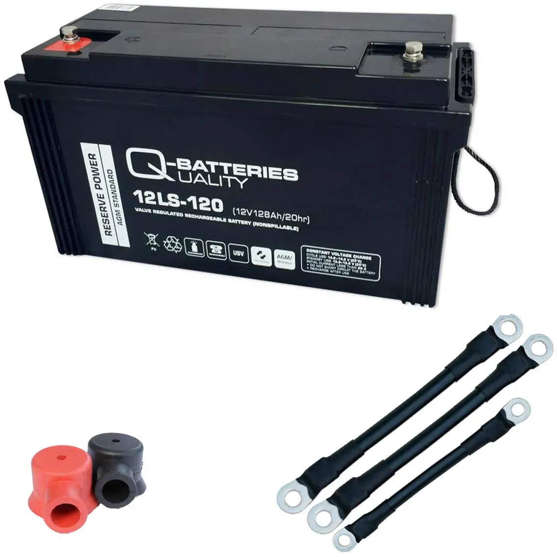 Q-Batteries 216V-Anlage 18 x 12LS-120 für Sicherheitsbeleuchtung Inkl. Zubehör u...