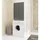 Akord Waschmaschinenschrank 64 x 30 x 180 cm Weiß-Grau