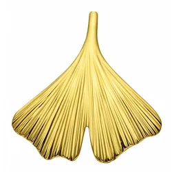 Ketten-Anhänger ADELIA ́S "Damen Goldschmuck 375 Gold Anhänger Ginkoblatt", gold, Schmuckanhänger, Damen, Gelbgold 375, 375 Gold Goldschmuck für Damen