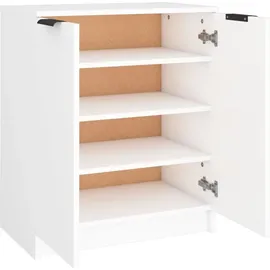 vidaXL Schuhschrank 59 x 70 x 35 cm weiß / weiß