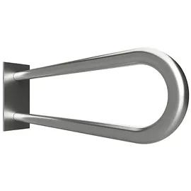 Brillantbad BELP Stützgriff in U-Form Edelstahl gebürstet mit Abdeckung 103x253x866 mm, 120 kg Traglast für Bad & WC >> zum Bohren