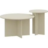[en.casa] Beistelltisch 2er Set Verummetka Sandfarben