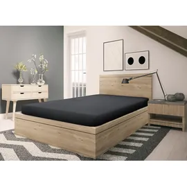 Setex Spannbettlaken Feinbiber 180 x 200 cm grau