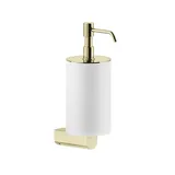 GESSI Rilievo, Seifenspender Wandmontage, Becher weiß matt, 59513710, Farbe: Messing