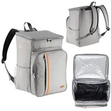 Nils Kühltasche Kühlrucksack Thermotasche Picknicktasche Isoliertasche Campingrucksack, 25 l, praktische Handhabung & idealer Begleiter für jedes Picknick grau