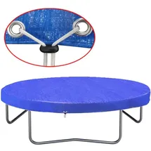 vidaXL Trampolinabdeckung PE 450 - 457 cm blau 90 g/m2