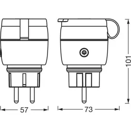 LEDVANCE Smart+ Smarte Außensteckdose Compact Plug, Zigbee V2