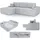 Juskys Sofa Coredo Links Cord Hellgrau