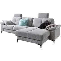 Candy Eckcouch Chenille 2-Sitzer Silber