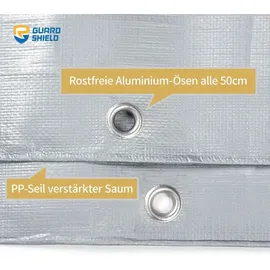 luxuskollektion Abdeckplane 5 x 5 m Grau