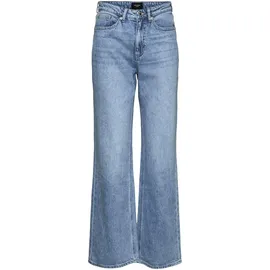 Vero Moda Tessa Straight Fit Ra339 Hochtaillierte Jeans Light Blue Denim 32 30