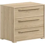 Vipack Schubkastenkommode SAM 67,7 x 61,7 x 43 cm Eiche dekor / Beige