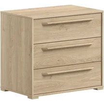 Vipack Schubkastenkommode SAM 67,7 x 61,7 x 43 cm Eiche dekor / Beige