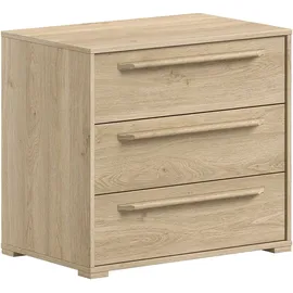 Vipack Schubkastenkommode SAM 67,7 x 61,7 x 43 cm Eiche dekor / Beige