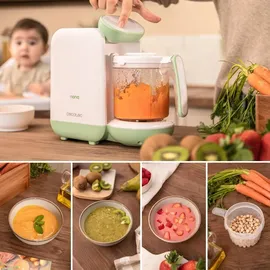 Cecotec Küchenroboter für Babys - Nana BabyCare FoodProcessor. Kocht, püriert, sterilisiert und erwärmt Babyflaschen, BPA-frei, geeignet Obst, Gemüse und Fleisch, Rezeptbuch