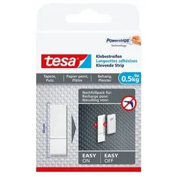Tesa Klebestreifen für Tapeten und Putz - Montageband - Weiß - Indoor - Papier - Putz - 0,5 kg - 9 Stück(e)