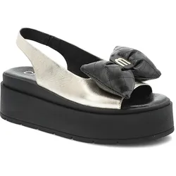 Goldene Sandalen Chebello Plateauschuhe, 39