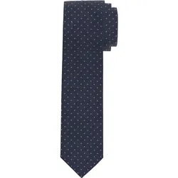 Krawatte OLYMP "Seidenkrawatte", Damen, blau (marine), Seide, Minimalmuster, klassisch, Krawatten