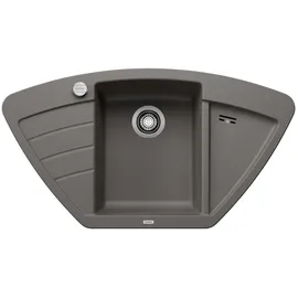 Blanco Zia 9 E mittig Einbau von Oben vulkangrau Excenterbetätigung 930 x 510 mm