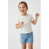 KIDS ONLY T-Shirt KOGBELLA LIFE SHORT AOP S/S TOP JRS NOOS weiß 110/116 EU