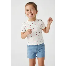 KIDS ONLY T-Shirt KOGBELLA LIFE SHORT AOP S/S TOP JRS NOOS weiß 110/116 EU