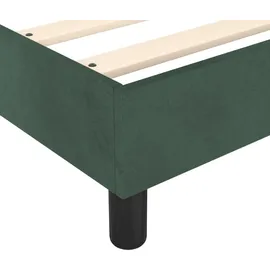 vidaXL Boxspringbett 200 x 200 cm dunkelgrün