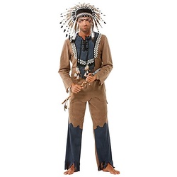 Indianer-Kostüm "Adlerauge", braun/blau