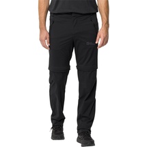 Jack Wolfskin Glastal Zip Off Pants M Wanderhose, Schwarz, 46 EU