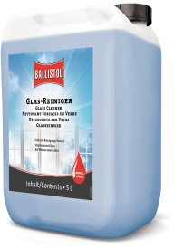 Ballistol Glasreiniger, Effektiver Reiniger für Fenster und Glasoberflächen, 5 Liter - Kanister